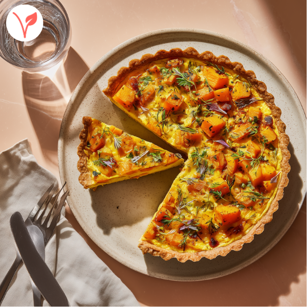 Tarte carotte, patate douce & cari