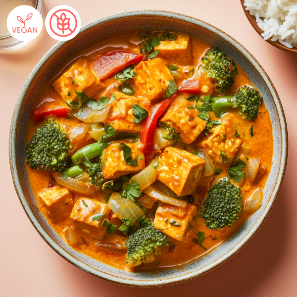 Cari de tofu ou poulet aux légumes