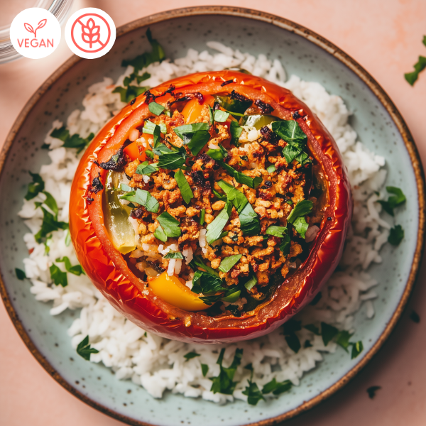 Tomate farçie végane
