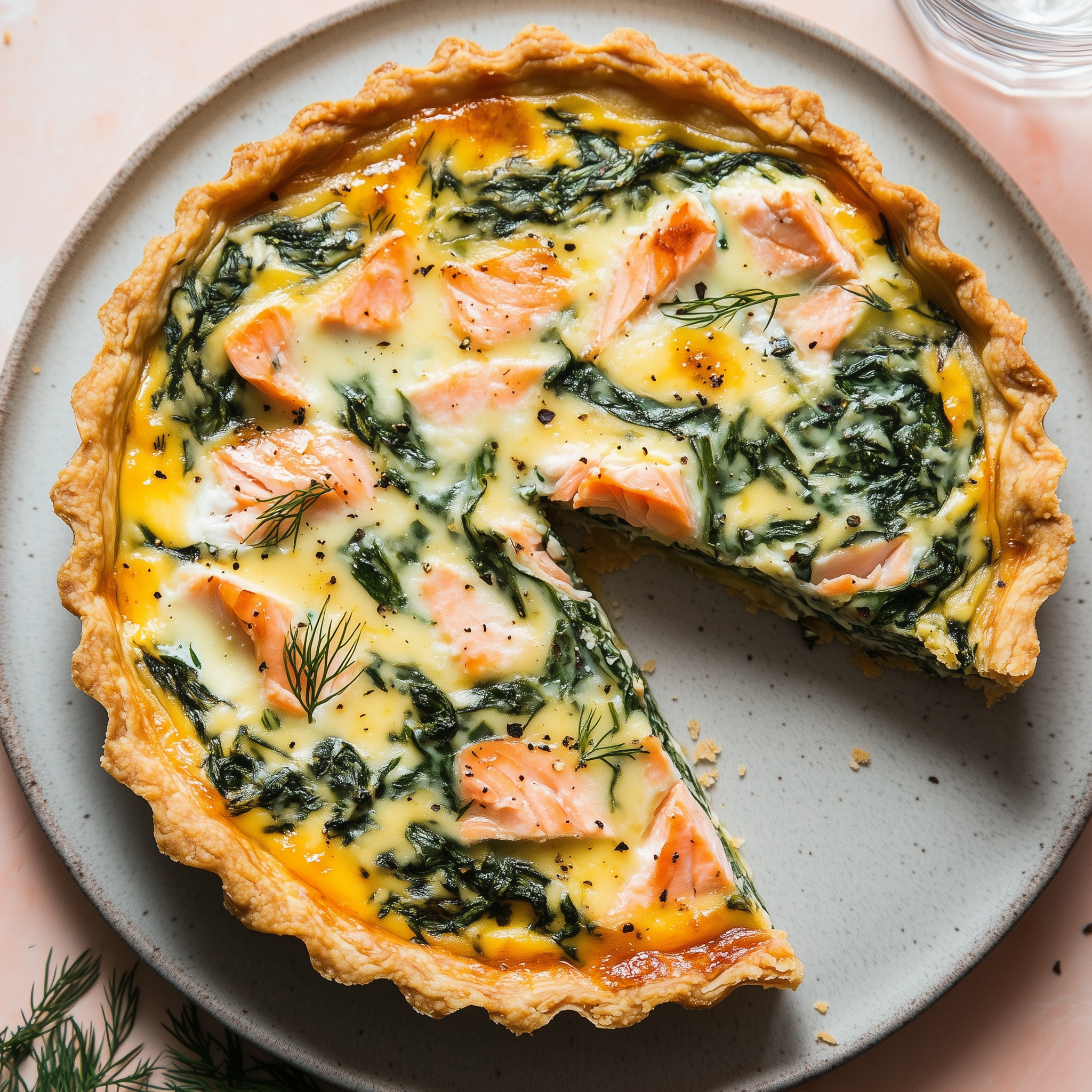 Tarte saumon et épinards