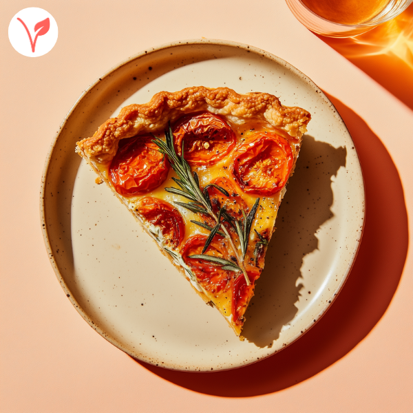 Tarte à la tomate confite et au romarin