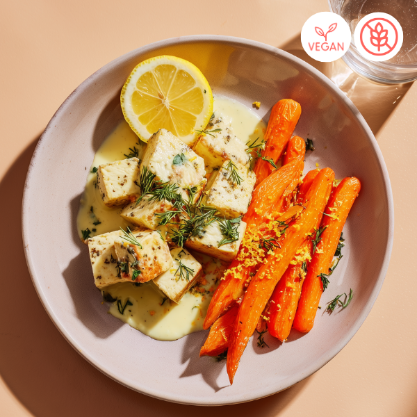 ❄️ Tofu ou poulet sauce crémeuse au citron et carottes (congelé)