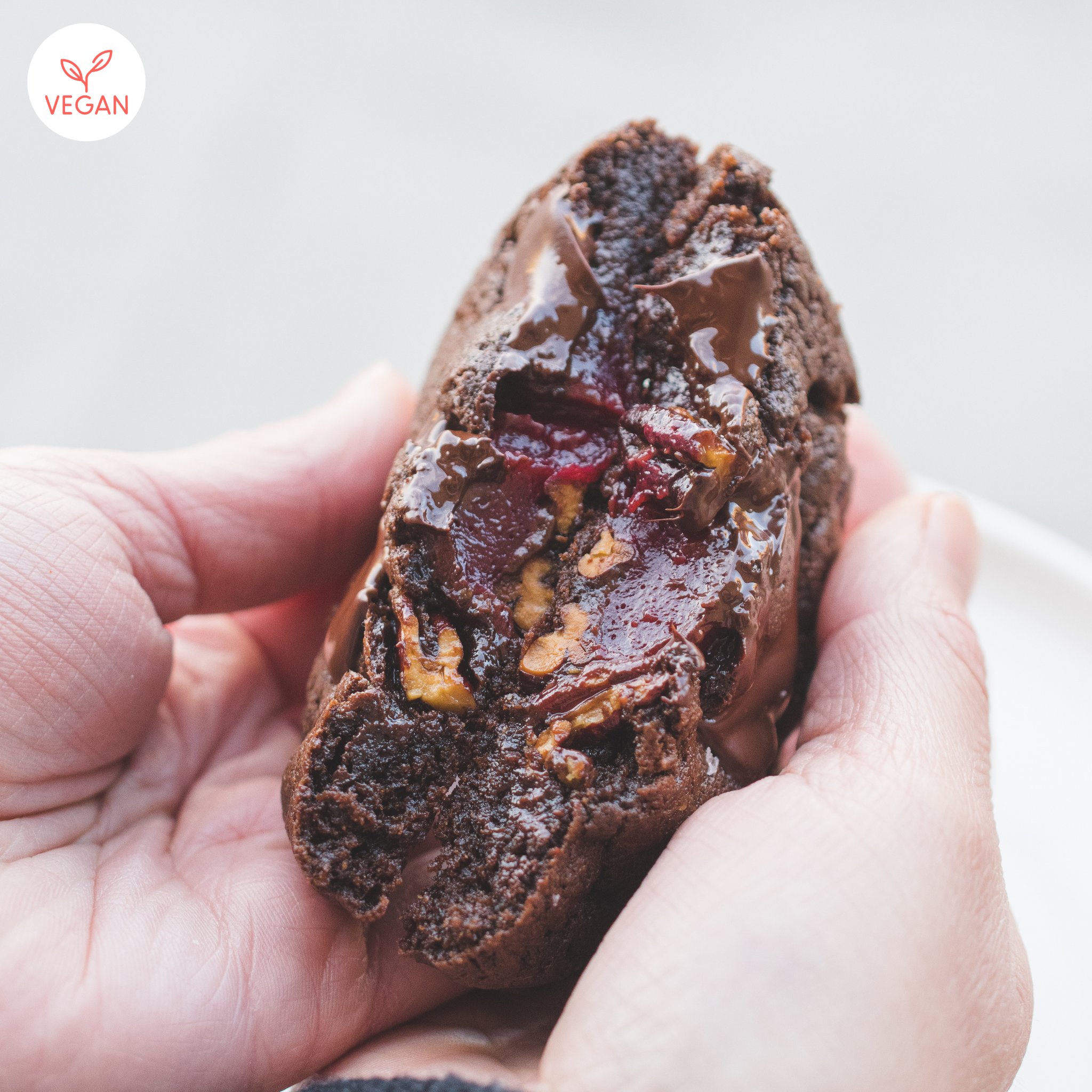 biscuit végane chocolat framboise