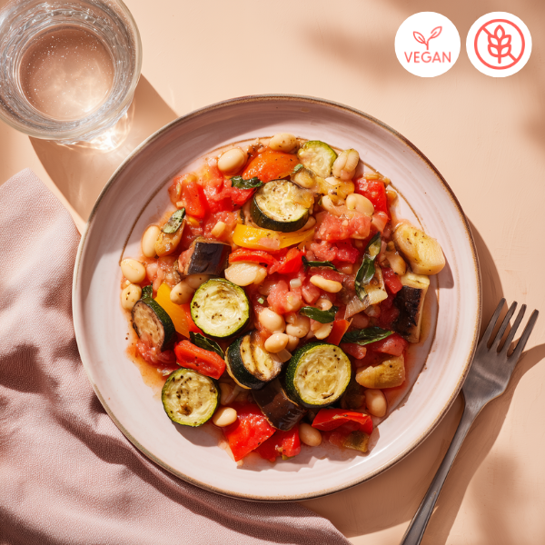 ratatouille de légumineuses repas maison végétariens véganes livrés à domicile par Papa Cuisine