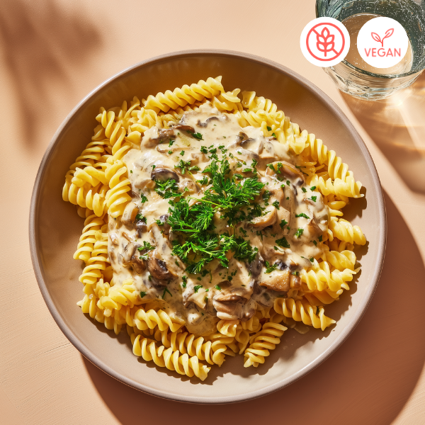 sauce champignons végane congelé de Papa Cuisine, repas livrés à domicile à Montréal