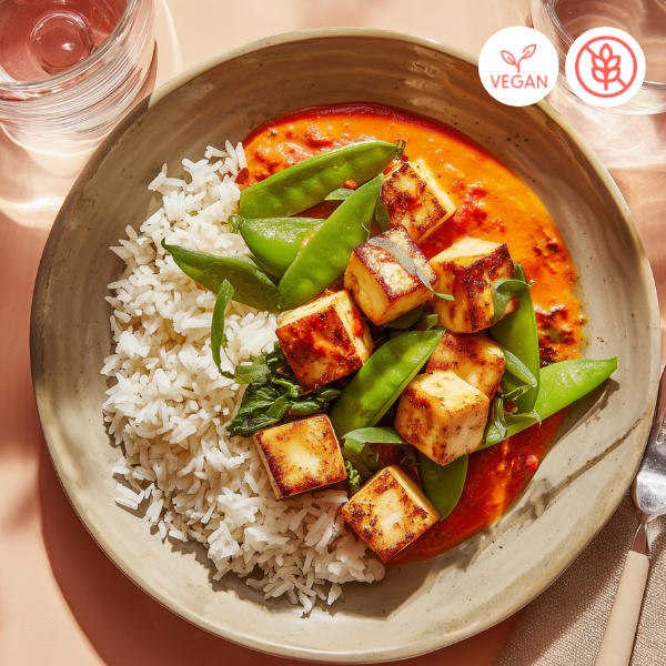 tofu ou poulet sauce aux poivrons rôtis (congelé)