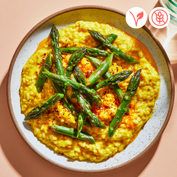 Risotto protéiné aux asperges de Papa Cuisine
