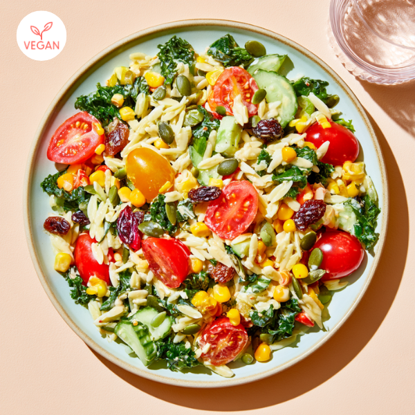 salade orzo végane livré par Papa Cuisine