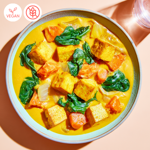 Tofu crémeux aux carottes rôties, tahini & gingembre de Papa Cuisine
